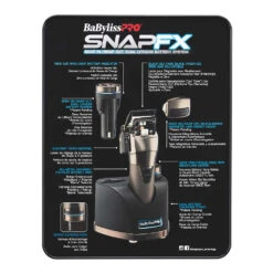 Babyliss Pro 4Artist Snapfx Clipper FX895E - Tondeuse à Double Batterie Au Lithium -Babyliss Pro A HG044821 3 500x500 1