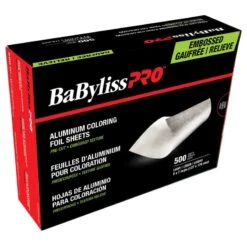 Babyliss Pro Feuilles D'aluminium Pour Coloration Prédécoupées - 500 Feuilles Gaufrées (127mm/5" X 178mm/7") - Mince